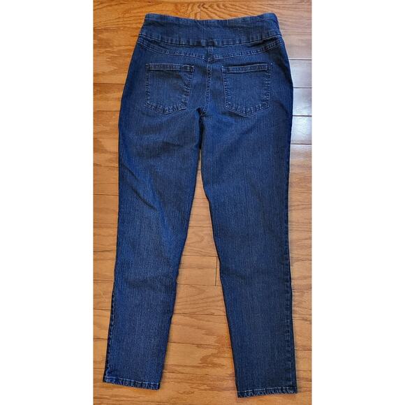 Ruby Red Womens Skinny Blue Jeans Size 8 Dark Wash Pull-on - Picture 5 of 10